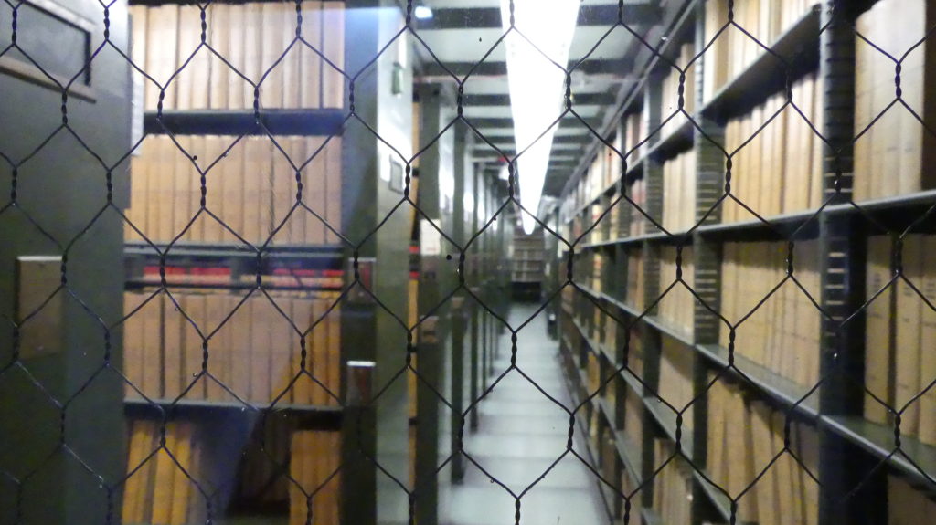 Door Protecting the Stacks with Connecticut Documents